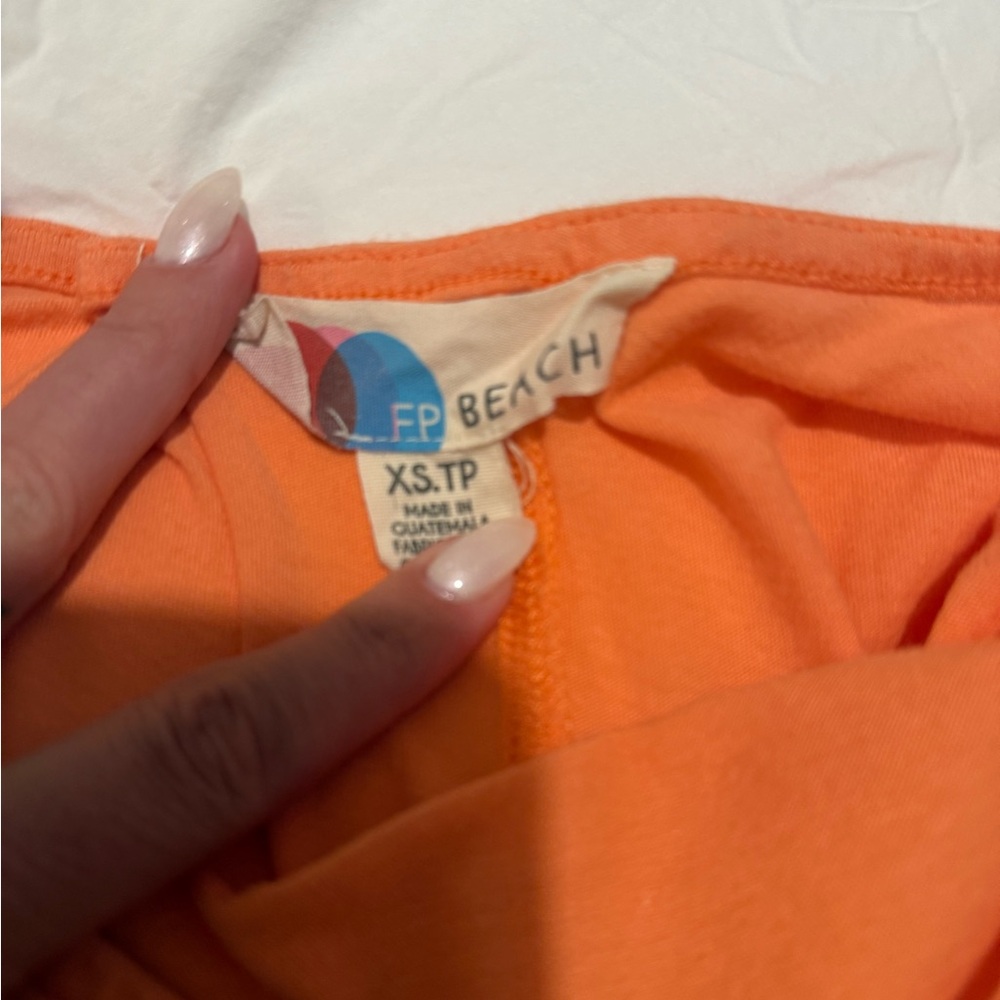 Free People FP Beach Orange Sleeveless Shift Dress XS - Picture 3 of 3